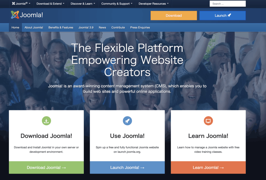 Joomla(ジュームラ)トップ画像