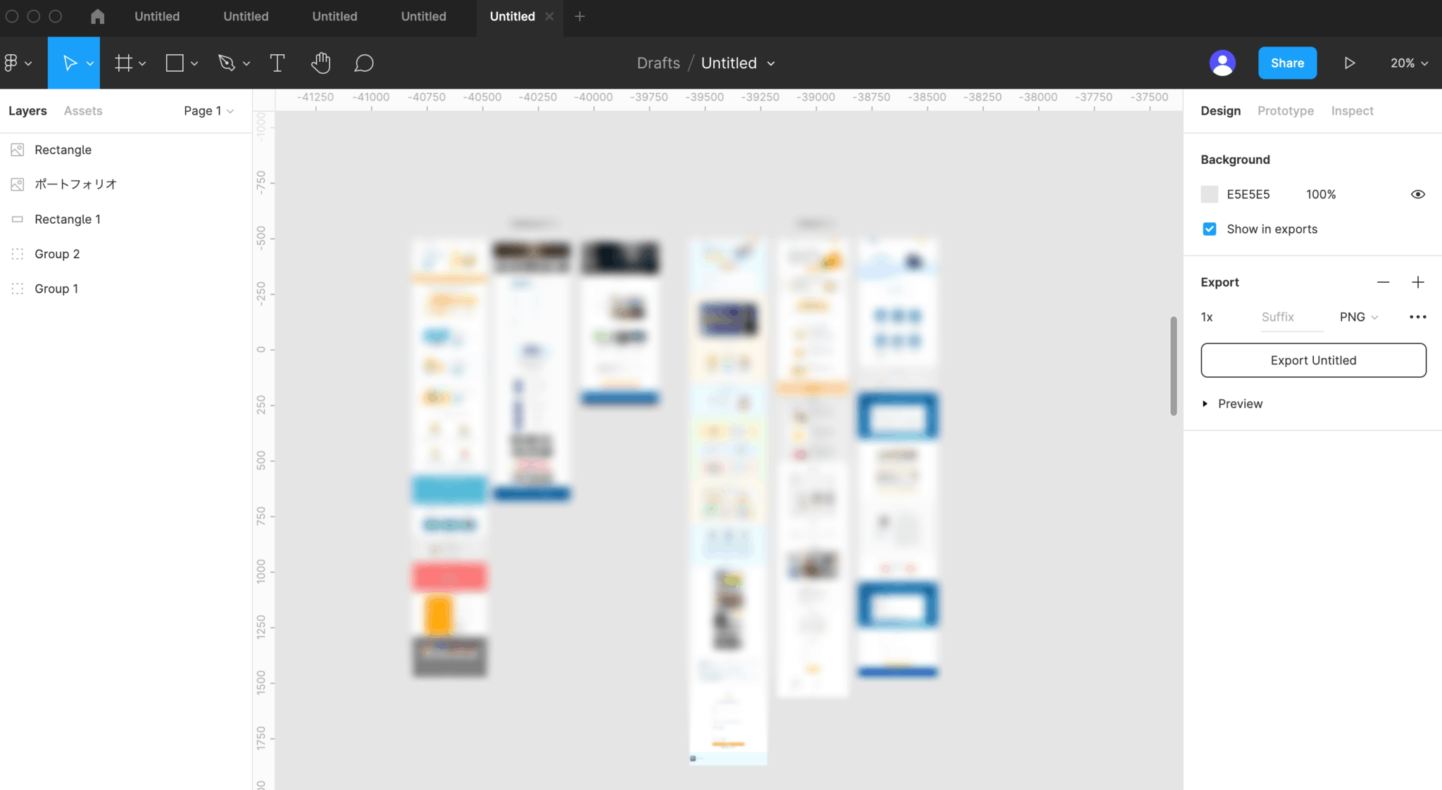 FIgmaのポートフォリオ