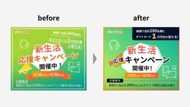 縁に枠線を付けてバナーを目立たせる