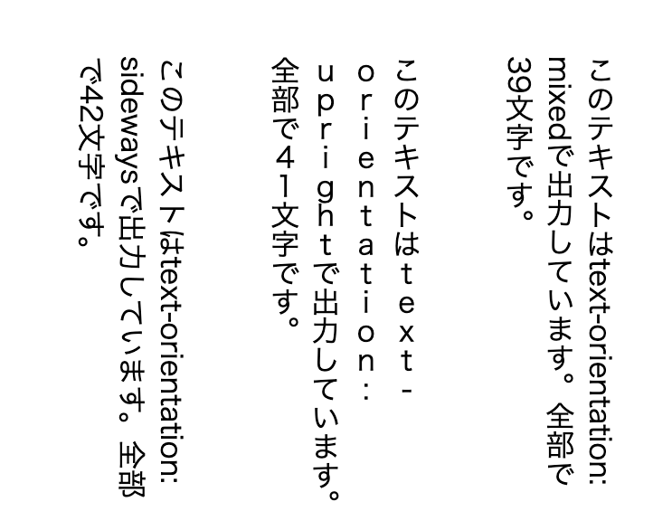 英数字を含めて全て縦書きにする