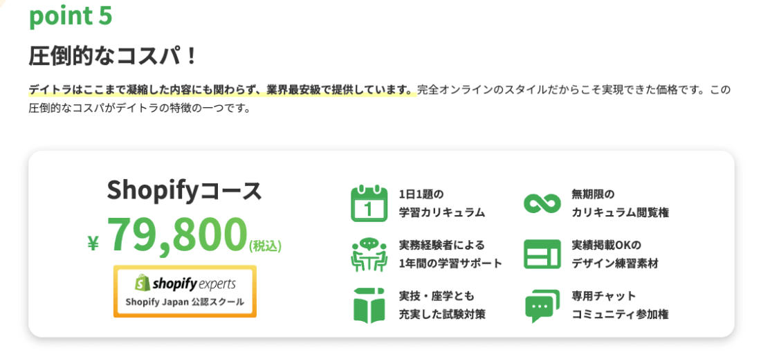 デイトラShopifyコース