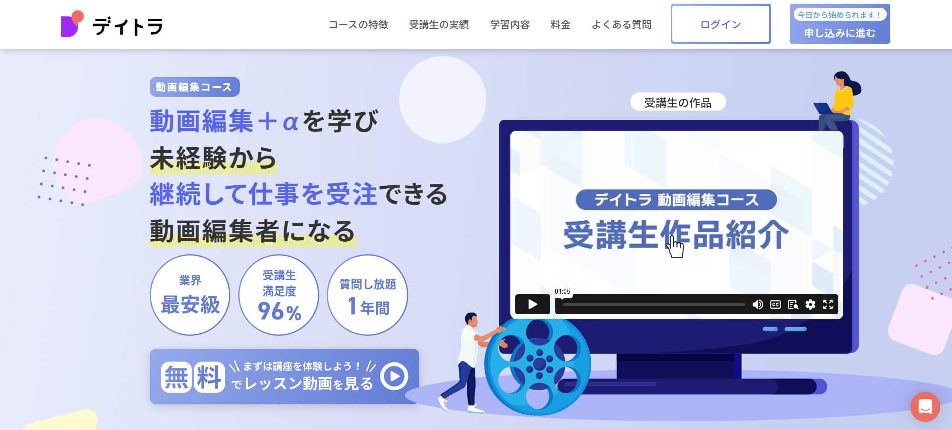 デイトラ動画編集コースイメージ